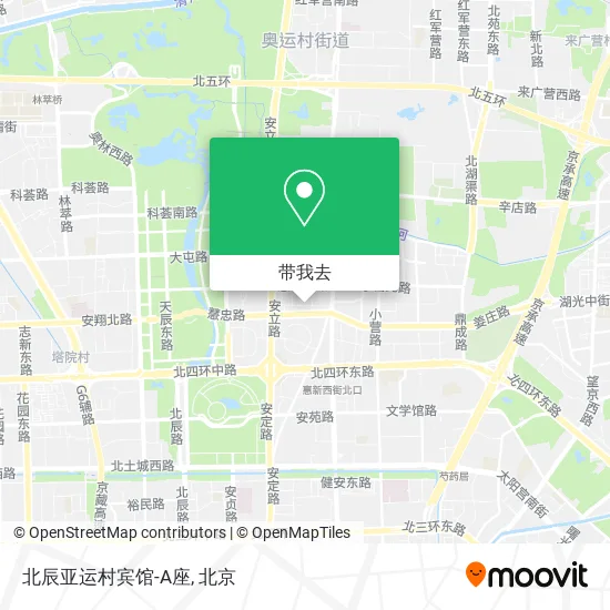 北辰亚运村宾馆-A座地图