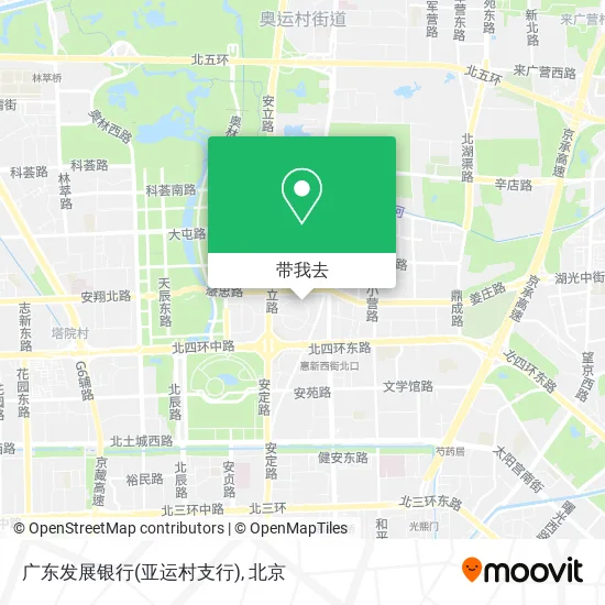 广东发展银行(亚运村支行)地图