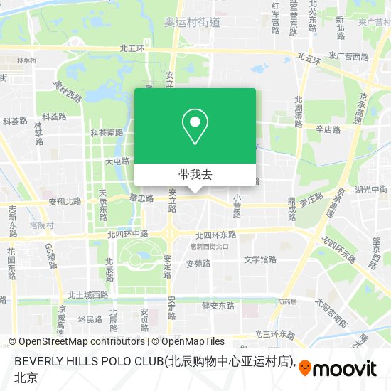 BEVERLY HILLS POLO CLUB(北辰购物中心亚运村店)地图