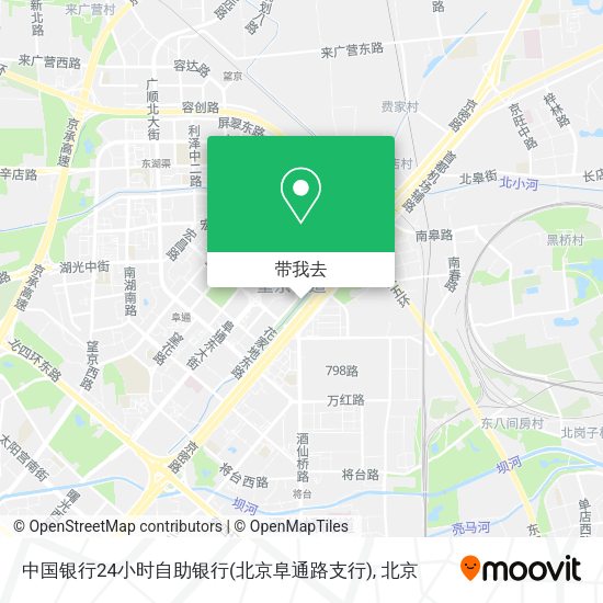 中国银行24小时自助银行(北京阜通路支行)地图