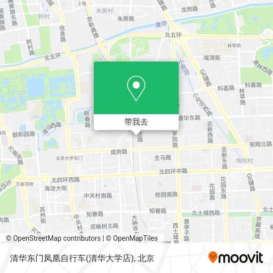 清华东门凤凰自行车(清华大学店)地图