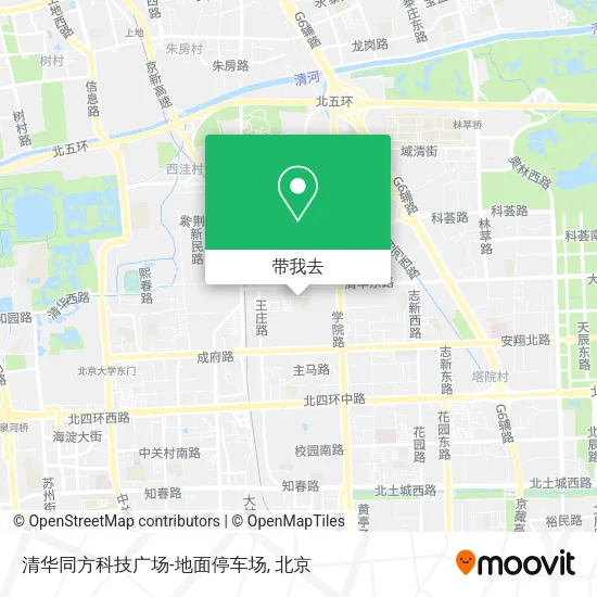 清华同方科技广场-地面停车场地图