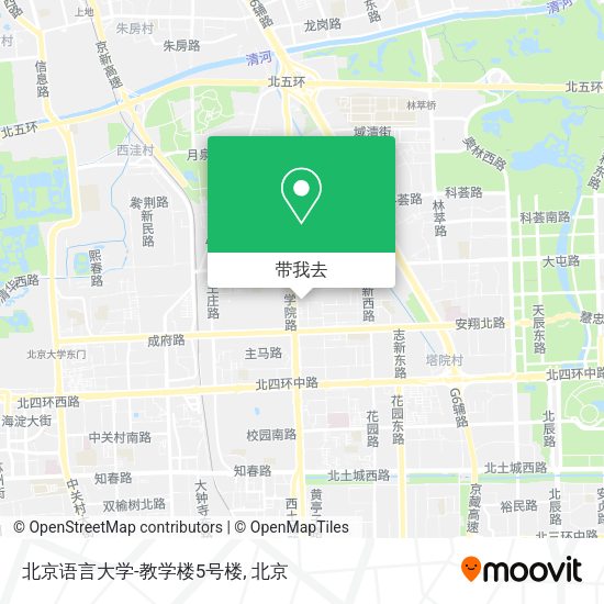 北京语言大学-教学楼5号楼地图