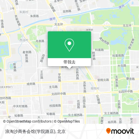 浪淘沙商务会馆(学院路店)地图