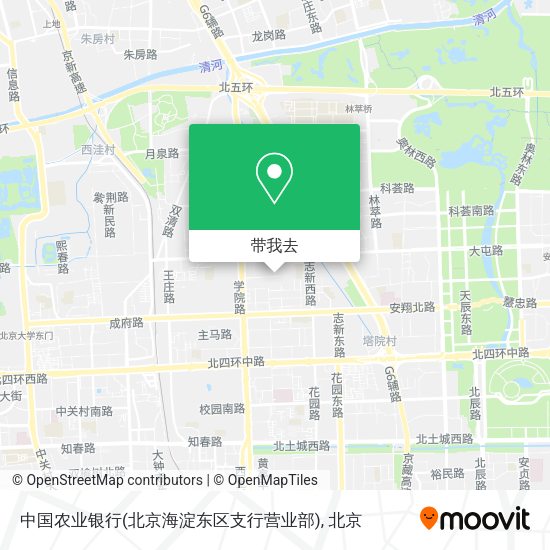 中国农业银行(北京海淀东区支行营业部)地图