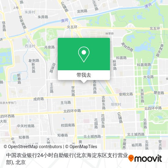 中国农业银行24小时自助银行(北京海淀东区支行营业部)地图