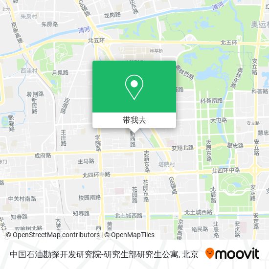 中国石油勘探开发研究院-研究生部研究生公寓地图