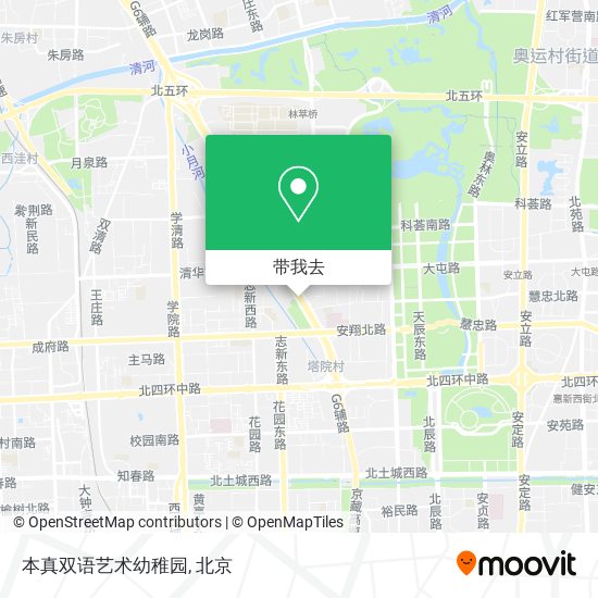 本真双语艺术幼稚园地图