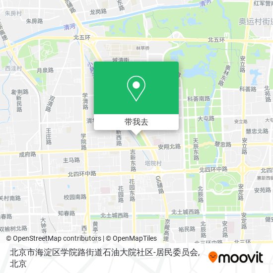 北京市海淀区学院路街道石油大院社区-居民委员会地图