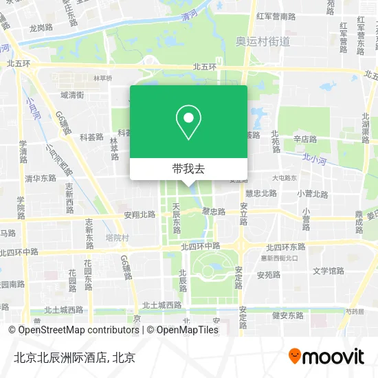 北京北辰洲际酒店地图
