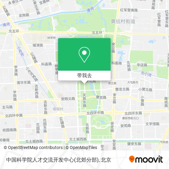 中国科学院人才交流开发中心(北郊分部)地图