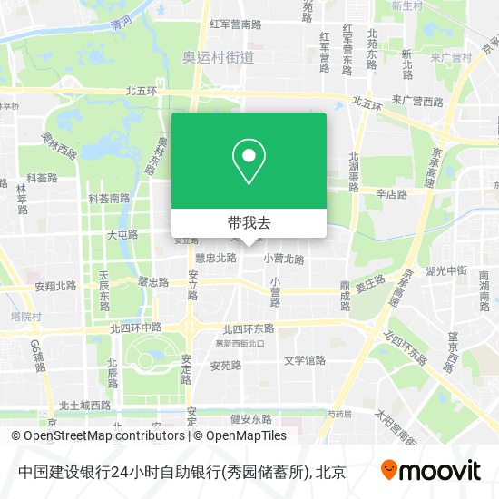 中国建设银行24小时自助银行(秀园储蓄所)地图