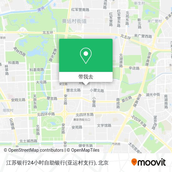 江苏银行24小时自助银行(亚运村支行)地图