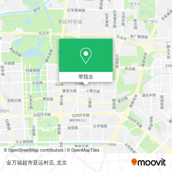 金万福超市亚运村店地图