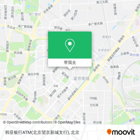 韩亚银行ATM(北京望京新城支行)地图