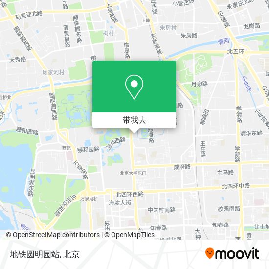 地铁圆明园站地图