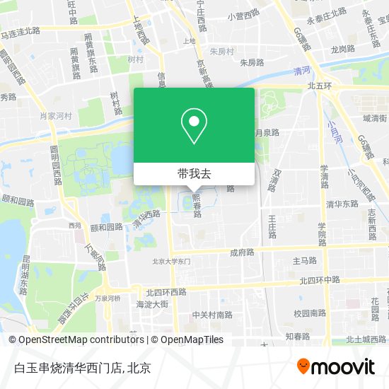 白玉串烧清华西门店地图