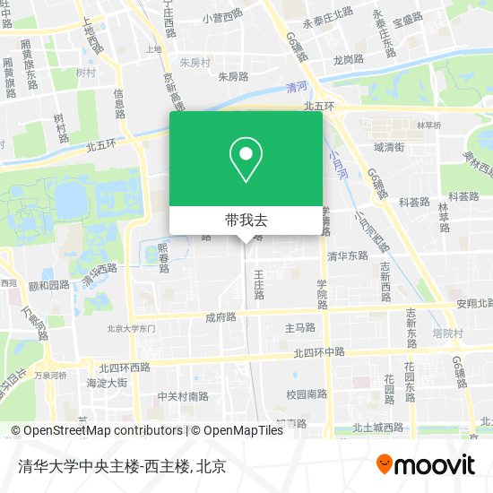 清华大学中央主楼-西主楼地图
