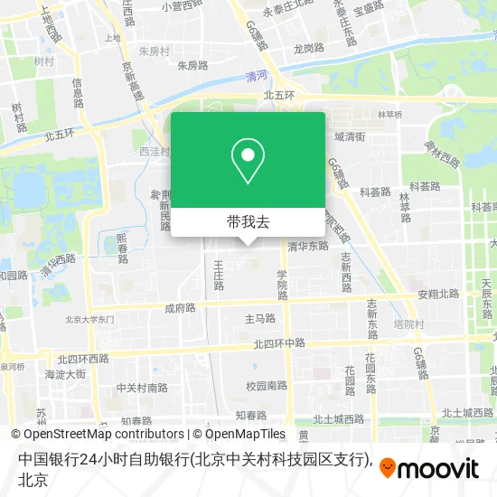 中国银行24小时自助银行(北京中关村科技园区支行)地图