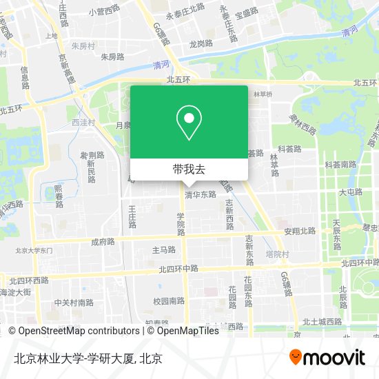 北京林业大学-学研大厦地图
