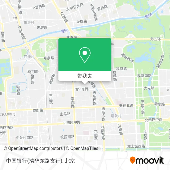 中国银行(清华东路支行)地图