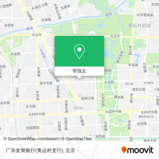 广东发展银行(奥运村支行)地图