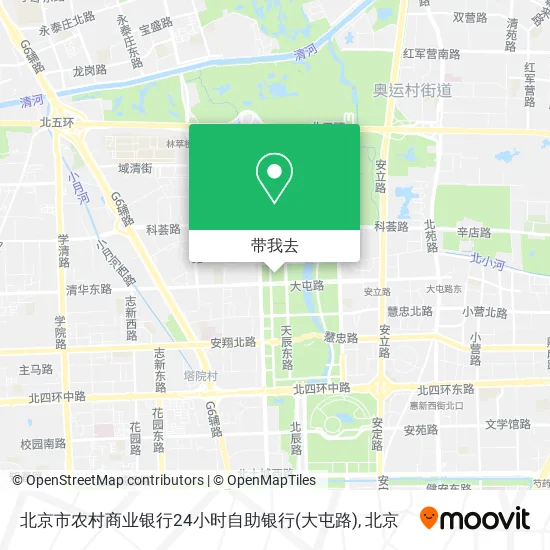 北京市农村商业银行24小时自助银行(大屯路)地图