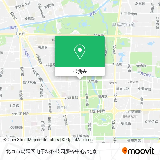 北京市朝阳区电子城科技园服务中心地图