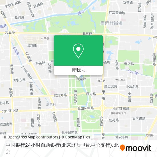 中国银行24小时自助银行(北京北辰世纪中心支行)地图