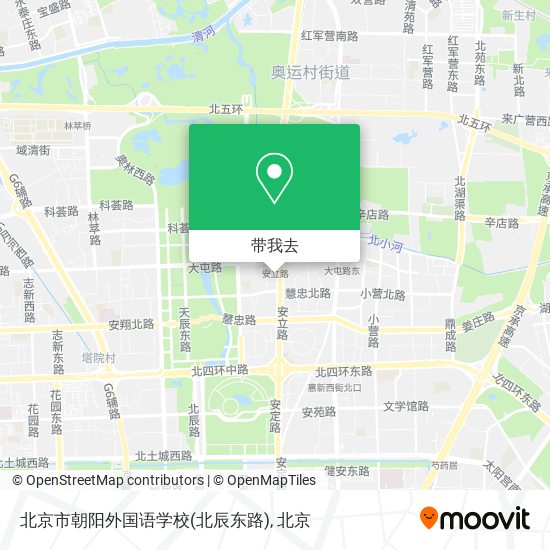 北京市朝阳外国语学校(北辰东路)地图