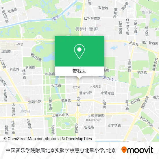 中国音乐学院附属北京实验学校慧忠北里小学地图