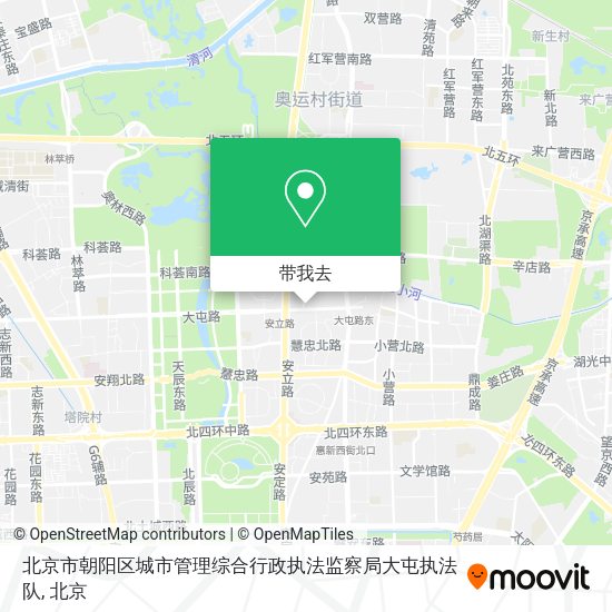 北京市朝阳区城市管理综合行政执法监察局大屯执法队地图