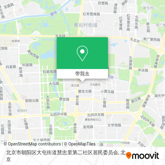 北京市朝阳区大屯街道慧忠里第二社区居民委员会地图