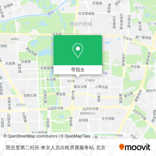 慧忠里第二社区-来京人员出租房屋服务站地图