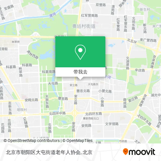 北京市朝阳区大屯街道老年人协会地图
