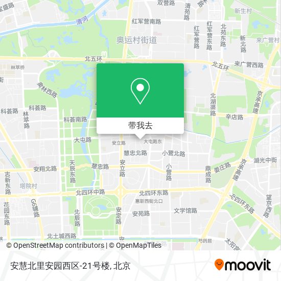 安慧北里安园西区-21号楼地图