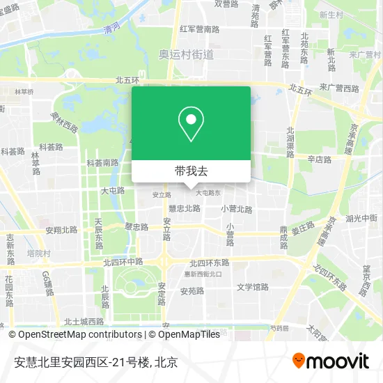 安慧北里安园西区-21号楼地图