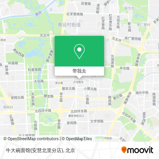 牛大碗面馆(安慧北里分店)地图