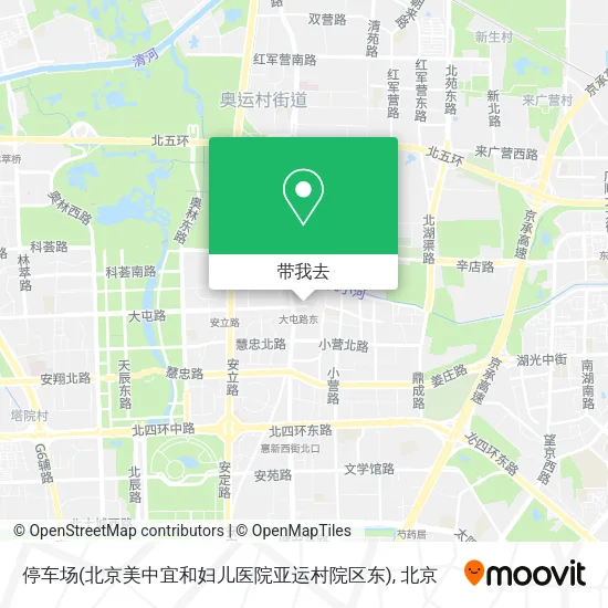停车场(北京美中宜和妇儿医院亚运村院区东)地图