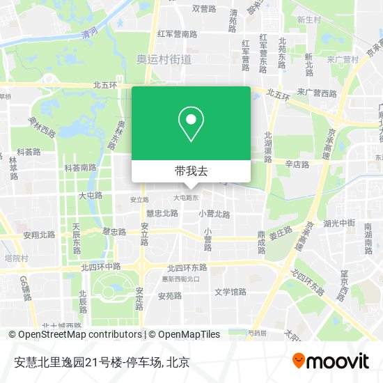 安慧北里逸园21号楼-停车场地图