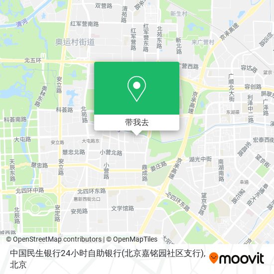 中国民生银行24小时自助银行(北京嘉铭园社区支行)地图