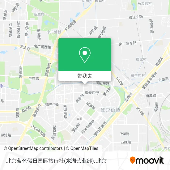 北京蓝色假日国际旅行社(东湖营业部)地图