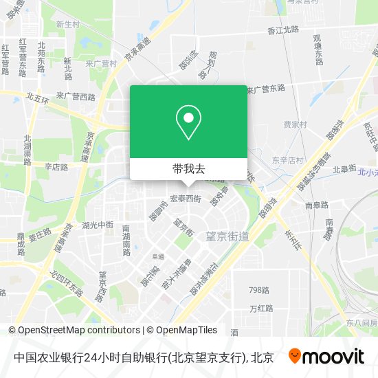 中国农业银行24小时自助银行(北京望京支行)地图