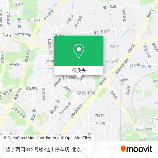 望京西园312号楼-地上停车场地图