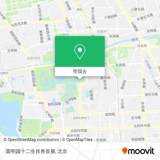 圆明园十二生肖兽首展地图