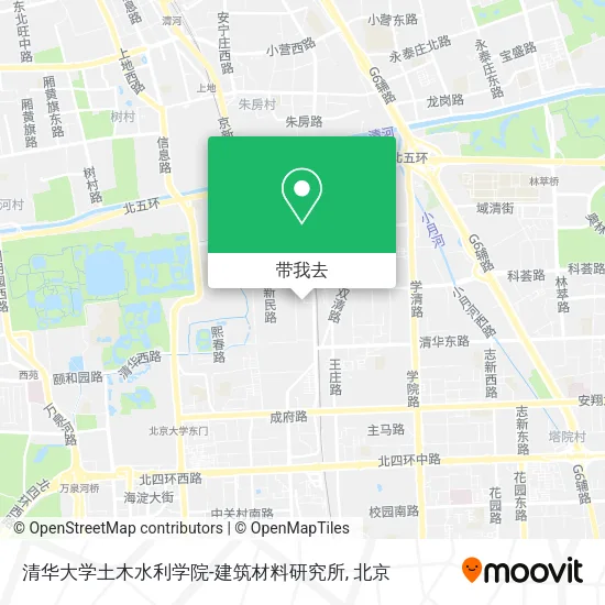 清华大学土木水利学院-建筑材料研究所地图
