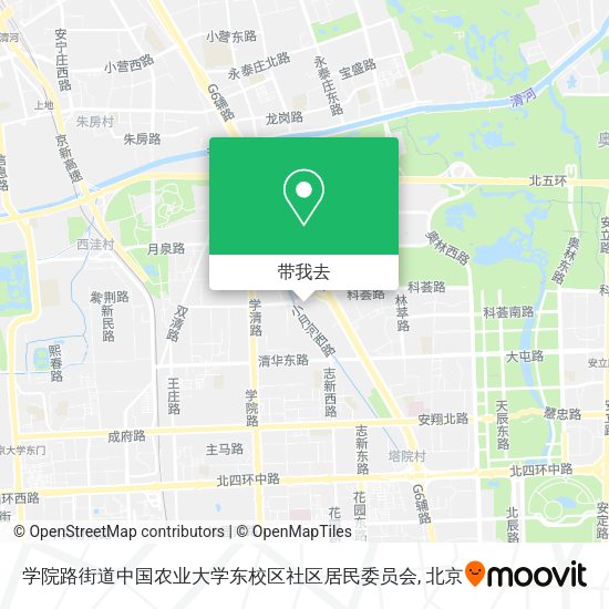 学院路街道中国农业大学东校区社区居民委员会地图