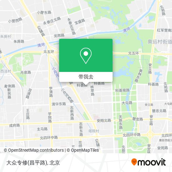 大众专修(昌平路)地图