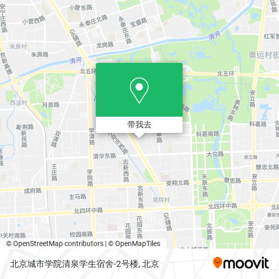 北京城市学院清泉学生宿舍-2号楼地图