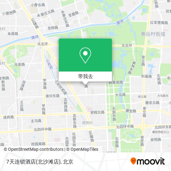 7天连锁酒店(北沙滩店)地图